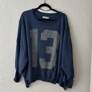Blue and Gray Free People Sweater